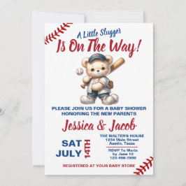 Baseboll Baby Shower Inbjudningar