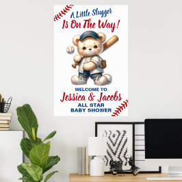 Baseboll Baby Shower Poster