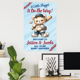 Baseboll Baby Shower Poster