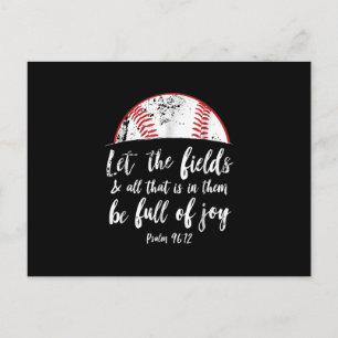 Baseboll Bibelvers Söt kristen Psalm 96 Vykort