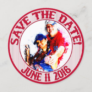 Baseboll Bröllop Save-The-Date-HOWARD, Alternativ Inbjudningar