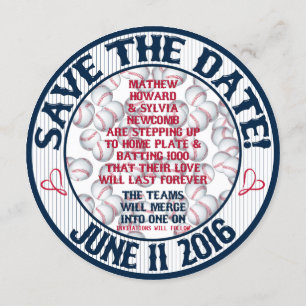 Baseboll Bröllop Save-The-Date-HOWARD, Alternativ Inbjudningar