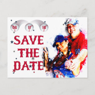 Baseboll Bröllop Save-The-Date PC-HOWARD, Alternat Meddelande Vykort