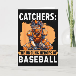 Baseboll Catcher Basebollspelare Basebollag Spo Kort