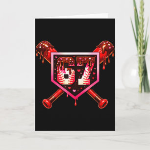 Baseboll Choklad Drip 67 Valentine Kärlek Matchand Kort