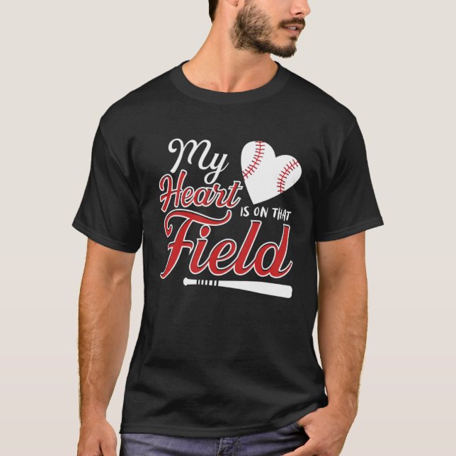 Baseboll Design För Pitcher och Catcher Pojkar Bas T Shirt (Framsida)