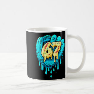Baseboll Drip 6 7 Nummer 67 Sex Sju Meme Herrar Bo Kaffemugg