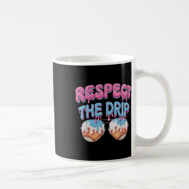 Baseboll Drip För Pojkar Glass Respektera Drip Y Kaffemugg (Höger)