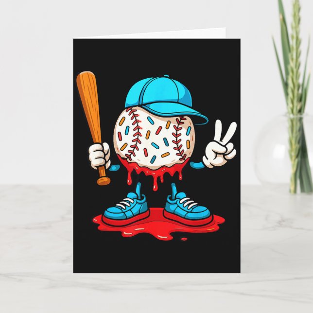 Baseboll Drip-gåvor Baseboll Livsstil 101 Kläder Kort (Framsida)