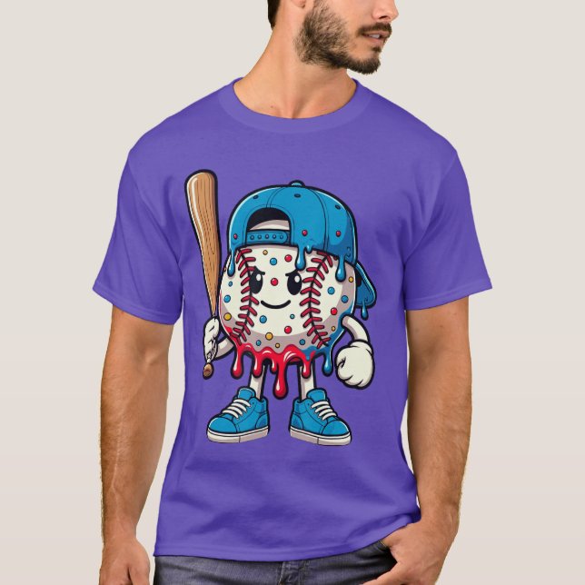 Baseboll Drip-gåvor Baseboll Livsstil 101 Kläder T Shirt (Framsida)