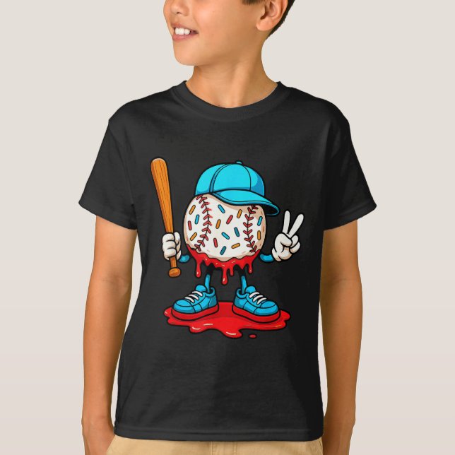 Baseboll Drip Gåvor Baseboll Livsstil 101 Kläder T Shirt (Framsida)