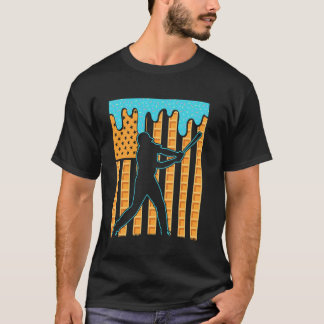 Baseboll Drip Pojkar Droppande Glass Amerikansk Fl T Shirt