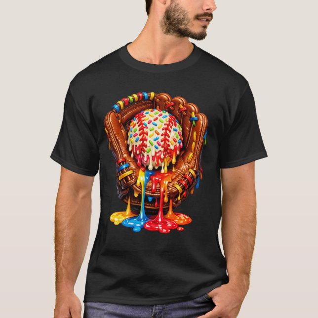 Baseboll Dropp för Pojkar Glass Dropp Baseball T Shirt (Framsida)