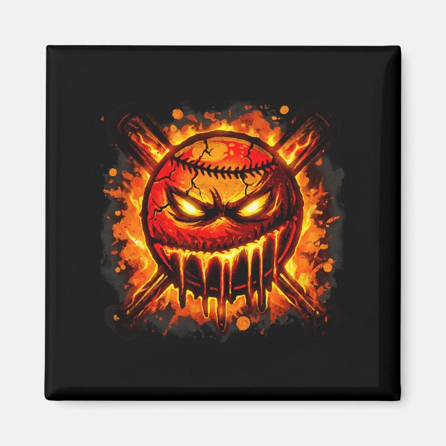 Baseboll Dropp Ilsken Lava Slime Boll Grafisk  Magnet (Framsidan)