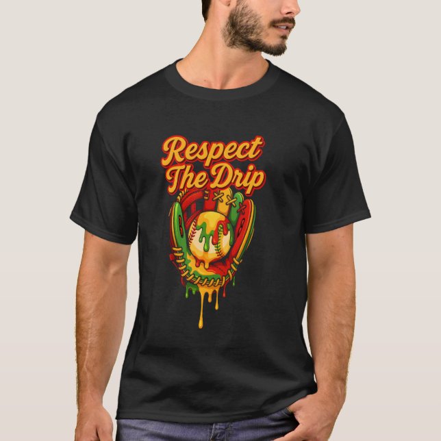 Baseboll Dropp Juneteenth Svart Stolthet Afroameri T Shirt (Framsida)