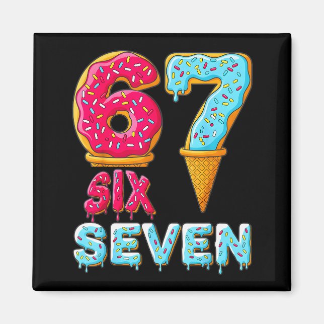 Baseboll Dropp Nummer 67 Spelare 67 Meme Glass D Magnet (Framsidan)