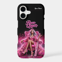 Baseboll Drottning Rosa Glitter iPhone Fodral