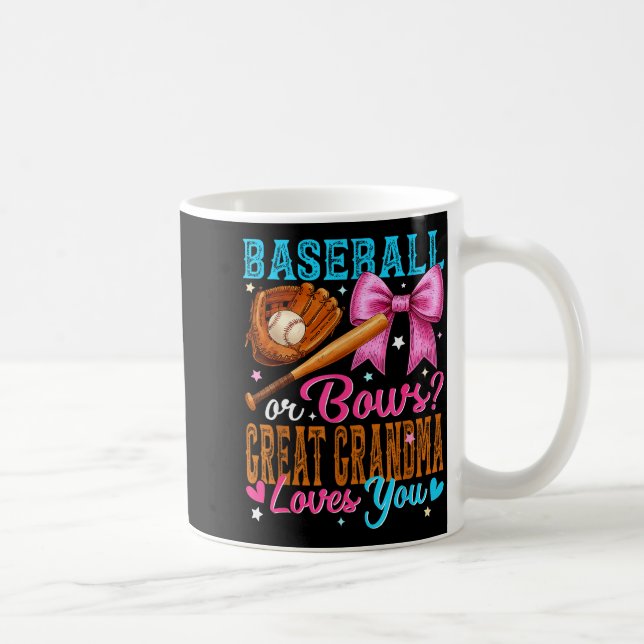 Baseboll Eller Bågar Great Mormor Älskar Dig Köns  Kaffemugg (Höger)