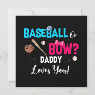 Baseboll eller bågar Köns Avslöjande Fest Pappa äl Inbjudningar