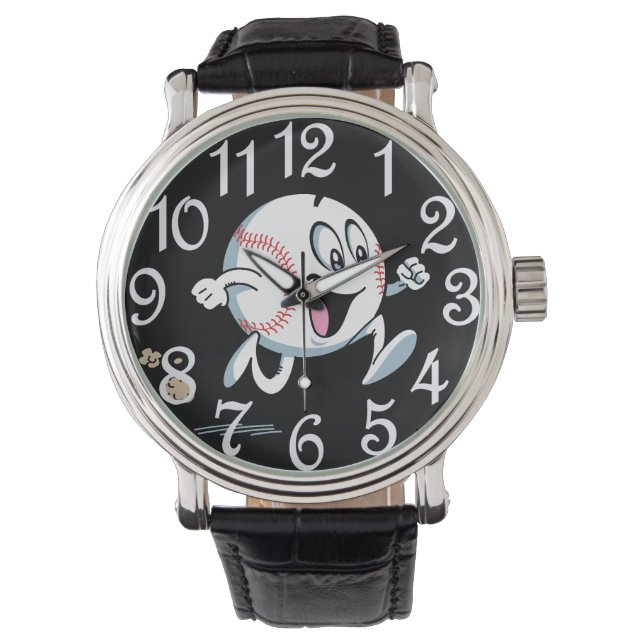 Baseboll-emoji  armbandsur (Framsida)