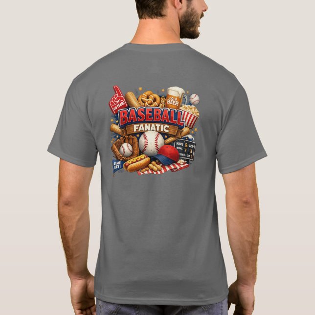 Baseboll-enthusiast T Shirt (Baksida)