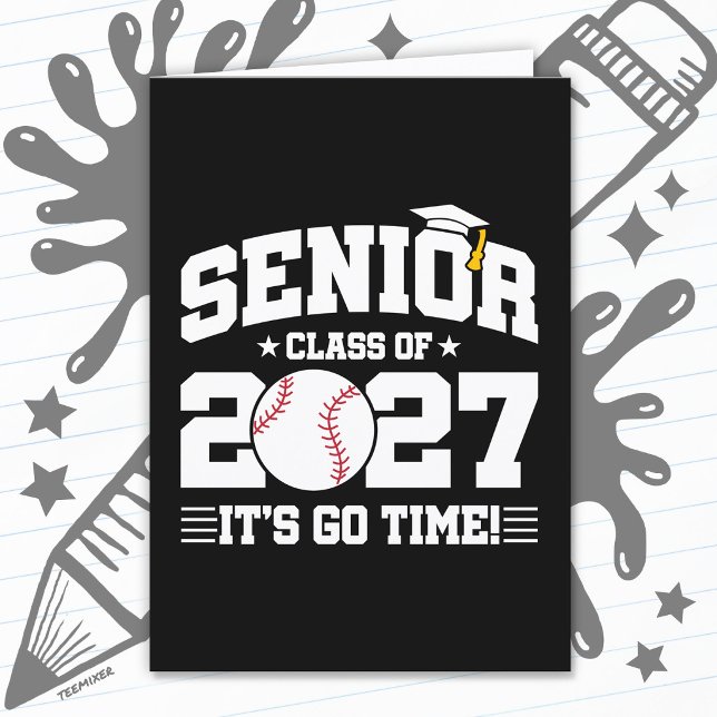 Baseboll Examenstid Seniorklass 2027 Kort (Skapare uppladdad)