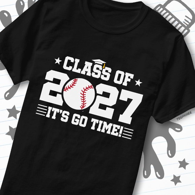 Baseboll Examenstid Seniorklass 2027 T Shirt (Skapare uppladdad)
