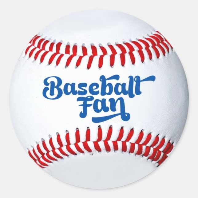 Baseboll Fan Present Klistermärke (Framsida)