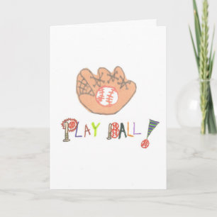 Baseboll Fars Dag Kort Spela Boll
