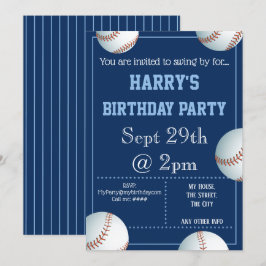 Baseboll festinbjudan redigerbar inbjudningar