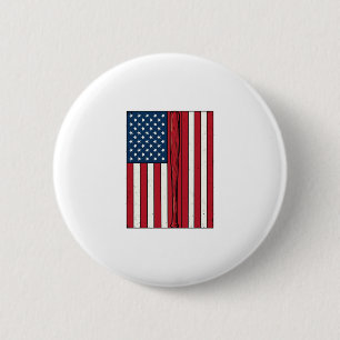 Baseboll Flagga Distressed Vintage Vektor Design_1 Knapp