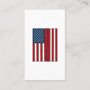 Baseboll Flagga Distressed Vintage Vektor Design_1 Visitkort