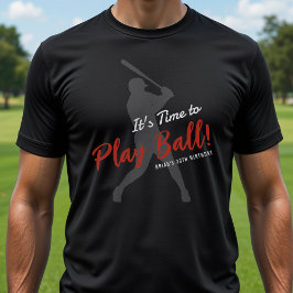 Baseboll Födelsedagsfest Dags att Spela Boll T Shirt