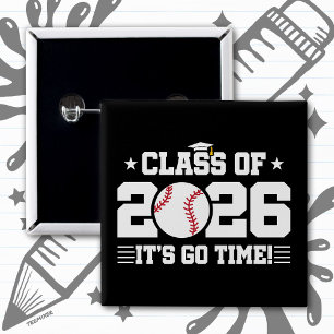 Baseboll för klass 2026 Examen Det är dags Knapp