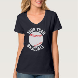 Baseboll för kvinnor med anpassat lagname eller te t shirt
