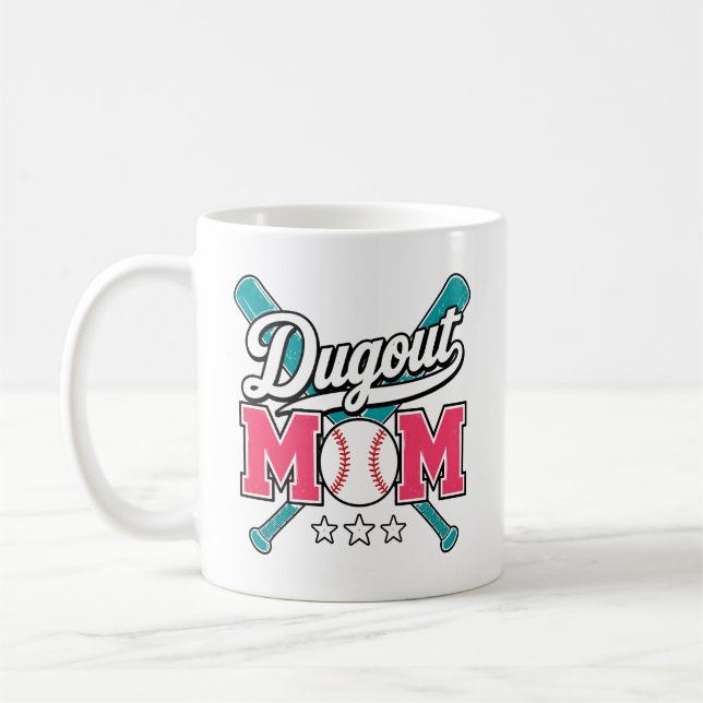 Baseboll för mammor i spelarhyddan kaffemugg (Vänster)