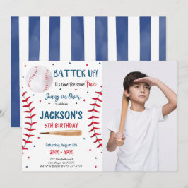 Baseboll fotoinbjudan inbjudningar