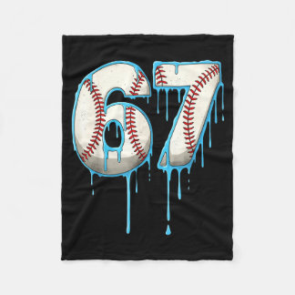 Baseboll Glass Is Drip 67 Sex Sju Meme Nummer 6 Fleecefilt