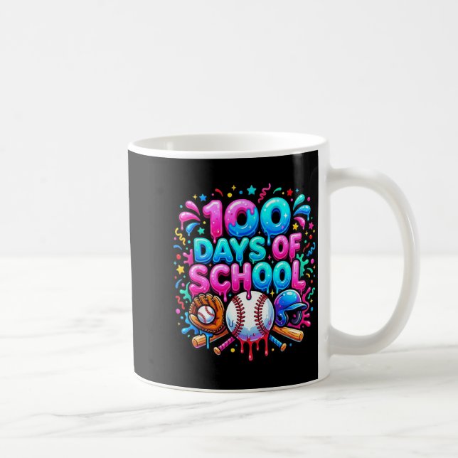 Baseboll Glass Isglass Dropp 100 Dagar i Skolan El Kaffemugg (Höger)