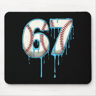 Baseboll Glassglass Drip 67 Sex Sju Meme Nummer 6 Musmatta