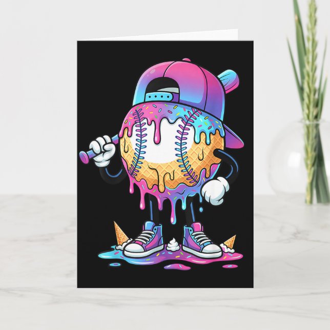 Baseboll Glassis Drip Meme Slagpojkar Sport Cool Kort (Framsida)