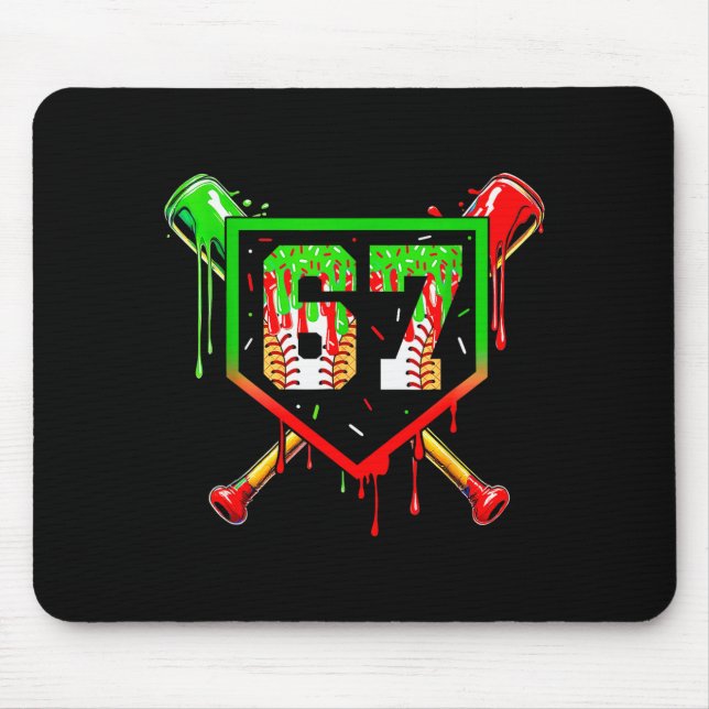 Baseboll Glassis Drip Nummer 67 Spelare 6 7 Chris Musmatta (Framsidan)