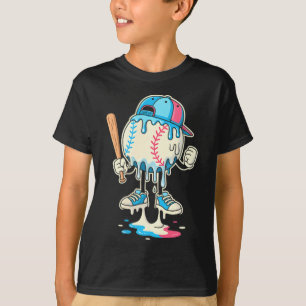 Baseboll Glasskrem Dropp Pojkar Bruh Svett Dropp T Shirt