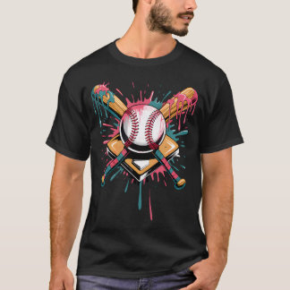 Baseboll Glasskrem Dropp Ungdom Respektera T Shirt