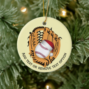 Baseboll, Handske, Fladder Jul Julgransprydnad Keramik