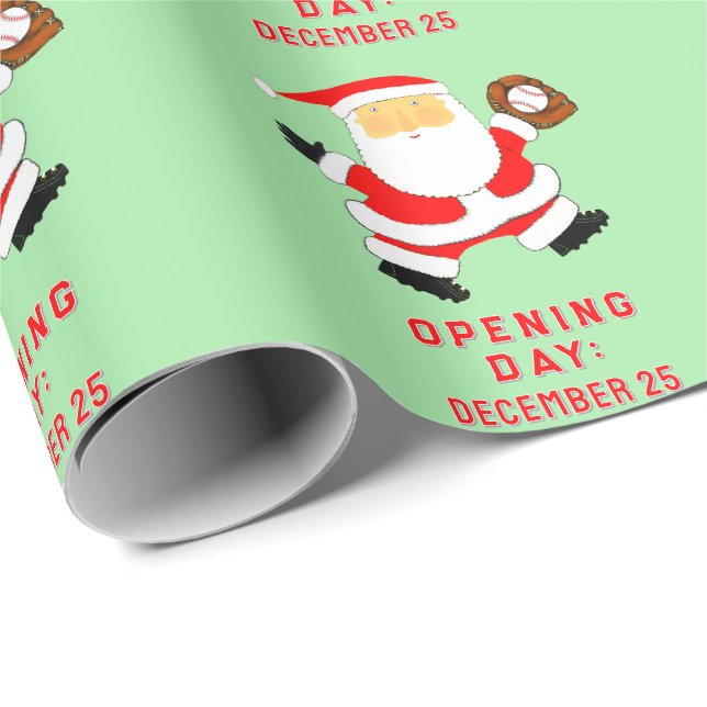 Baseboll Holiday Present Presentpapper (Rullad Hörn)