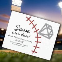 Baseboll Homerun Diamant Ädelsten  Spara Datum
