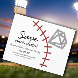 Baseboll Homerun Diamant Ädelsten  Spara Datum Meddelande Vykort