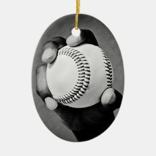 baseboll i hand julgransprydnad keramik