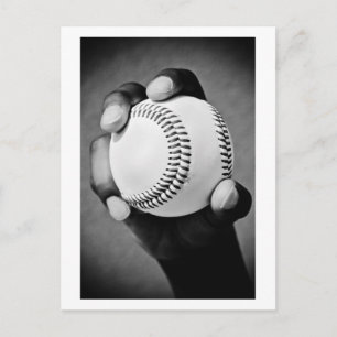 baseboll i hand vykort